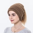 thumbnail image 2 of ZNQHFRE Unisex Knitted Hat , Foldable Slouchy Wind‑Proof Ear‑Protective Beanie For Beach Hiking Travel Daily Casual Wear, 2 of 3