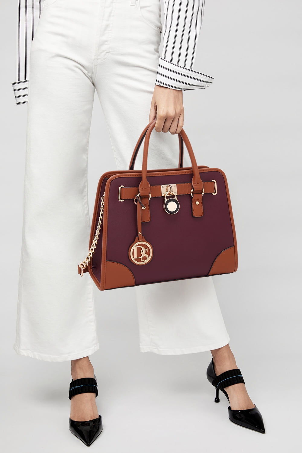 Dasein Women Handbags Top Handle Satchel Purse Shoulder Bag Briefcase Hobo Bag Set 2pcs