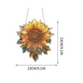 thumbnail image 3 of Adorno de Girasol con Cadena de Hierro para Ventana, Porche o Coche | Adorno Acrílico de Girasol para Coche, Hogar U Oficina | Colores Resistentes a La Decoloración | Fácil de Colgar | Peso: 20 G | I, 3 of 6