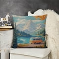 thumbnail image 5 of mountain lake treeslinen throw pillowcase decoration pillowcase gifting preferred 20x20 inch cushion cover 2 sets sofa pillowcase sofa bedroom living room car, 5 of 6