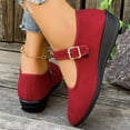 thumbnail image 4 of Willtoo Women's Mary Jane Flats with Strap,Round Toe Mesh Fabric Ballet Flat Shoes Shallow Toe Elegant Solid Color Casual Shoes, 4 of 6