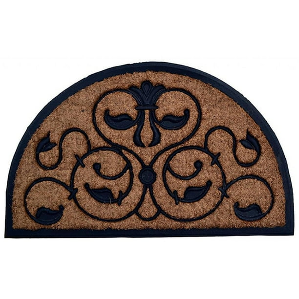Imports Décor Brigoder Half Moon Coir/ Rubber Door Mat 18 x 30
