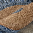 thumbnail image 4 of Desert Fields and Evette Rios Cora 5'6" Round Denim Blue Cotton and Jute Fringed Indoor Area Rug, 4 of 9