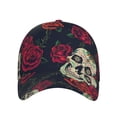 thumbnail image 2 of Balery Roses Skulls Baseball Cap For Women Men,Adjustable Size For Running Workouts And Outdoor Activities All Seasons, 2 of 9