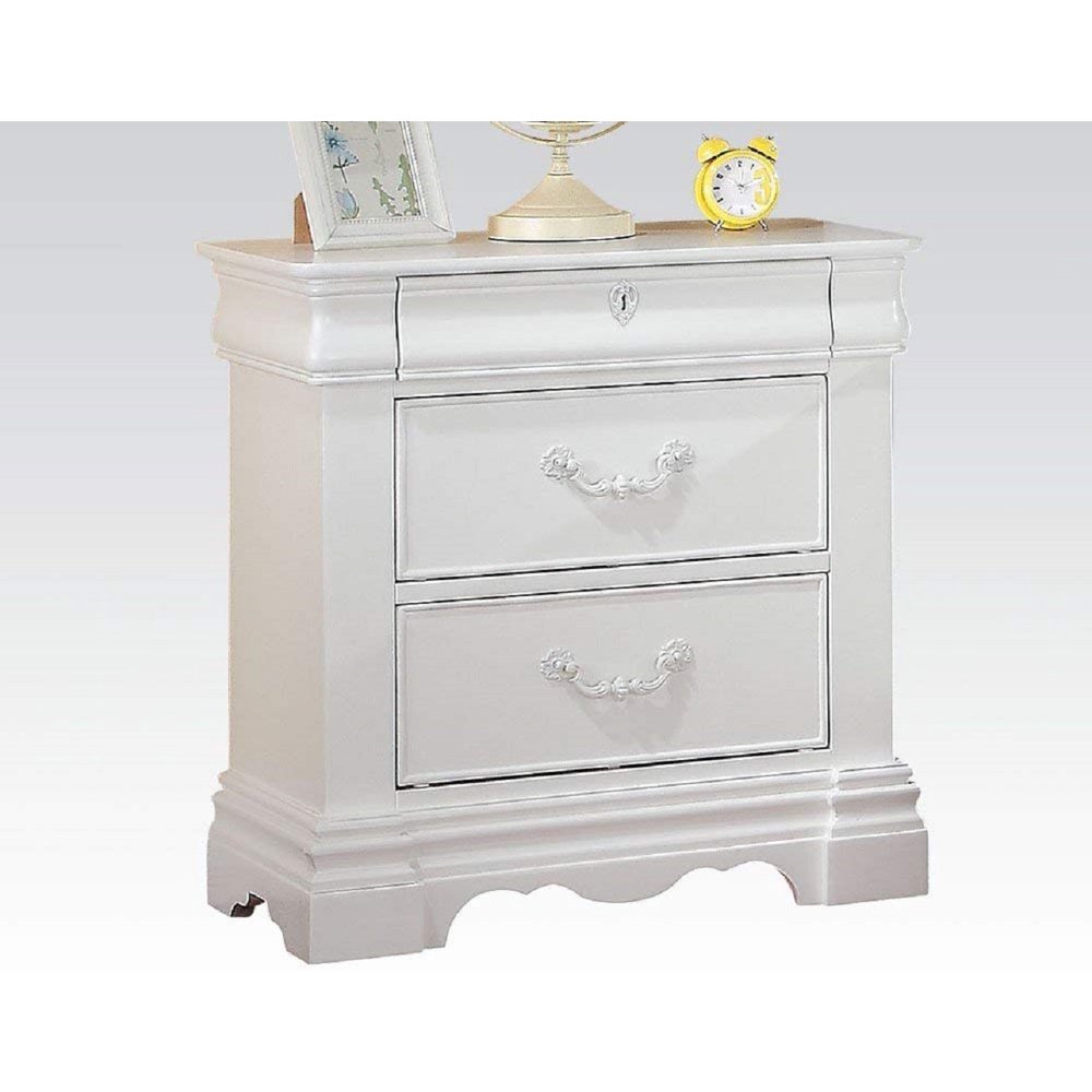 Nightstand, White, One Size