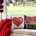 thumbnail image 4 of Valentine''s Day Pillow Covers 18x18 Inch Set of 4 Polka dot Love Truck Decor White Throw Pillow Covers Happy Valentine Stripe Decorative Throw Pillows Valentines Day Decor for Home sofa163, 4 of 6
