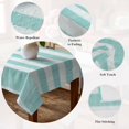 thumbnail image 5 of Aqua Striped Table Cloth Waterproof Tablecloths, Rustic Farmhouse Stripes Tablecloth Dining Table Cover for Kitchen Party Tabletop Outdoor, Rectangle Tablecloth 54x108 Inch, 5 of 9