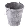 thumbnail image 3 of Miangastore Garden Wrought Iron Pail Simulation Round Iron Bucket Flower Pot Metal Flower Bucket for Home - Size S(Light Grey), 3 of 8