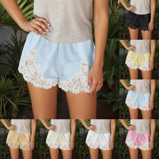Devil Wears Prada Scoop Collection Women's Lace Trim Shorts, 4