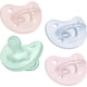 thumbnail image 1 of PhysioForma® Chupete de una pieza 100% silicona suave para bebés de 0 a 6 meses, sin BPA y látex, nda reutilizable, colección de primavera, paquete de 4, 1 of 5