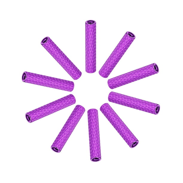 Separador de aluminio M3x25mm con textura de malla para avión RC FPV Quadcopter CNC púrpura 10PCS