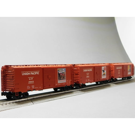LIONEL UNION PACIFIC WWII BOXCAR ART PS1 PACK #5 O GAUGE 3 CAR SET 2442050