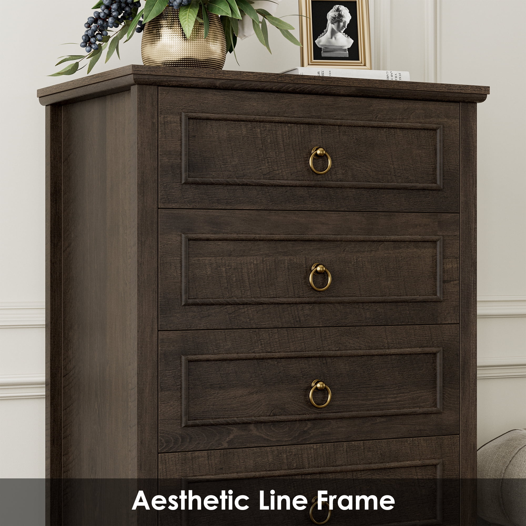 Homfa 6 Drawer Tall Dresser, 52