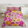 thumbnail image 2 of Homewish Colorful Flower Dasiy Bedding Comforter Set,Kawaii Floral Twin Comforter Sets,Pink Yellow Bedding Set For Girls Teens,Ultra Soft Home Decor Reversible,2pcs, 2 of 8