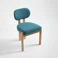 thumbnail image 6 of Hassch Solid Wood Dining Chairs with Chenille Upholstery, 2-Pack, Thick Foam Cushioned Seat, Ergonomic Backrest, Adjustable Feet for Home & Office (Teal), 6 of 8