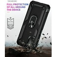 thumbnail image 5 of for Samsung Galaxy A03S Case,Galaxy A03S Case with HD Screen Protector,[Military Grade] Ring Car Mount Kickstand Hybrid Hard PC Soft TPU Shockproof Protective Case for Samsung A03S (Black), 5 of 6
