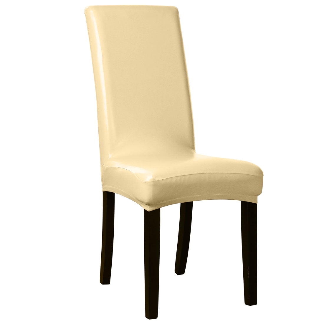 1PC PU Leather Dining Chair Seat Cover Slipcovers Champagne Color
