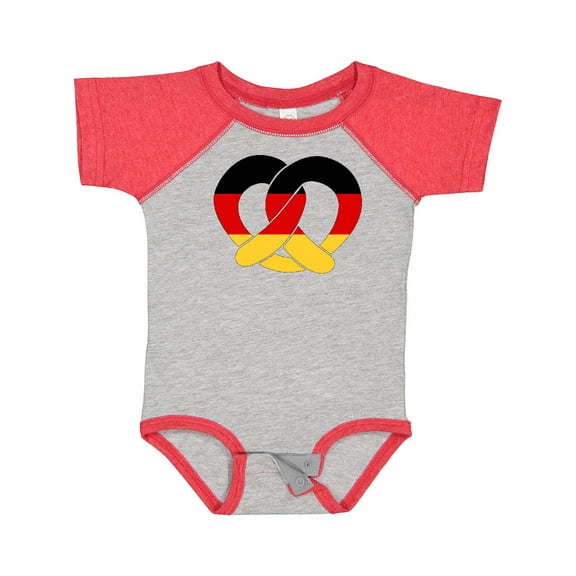 Inktastic German Flag in Pretzel Shape Boys or Girls Baby Bodysuit