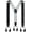 Black-2, variant on Mens Button End Suspenders 49 Inch Y-Back Adjustable Elastic Tuxedo Suspenders