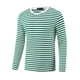 thumbnail image 5 of Camiseta de rayas INSPIRE CHIC para hombre, cuello redondo, de manga larga, básica, talla 2XL, verde y blanca, 5 of 6