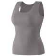 thumbnail image 3 of Bovxnpu Women's Pajama Tops Sleep Shirt, Women's Thermal Shirt Fall Winter Cotton Trimmed Round Neck Warm Suspender Vest Sleeveless Base Layer for Underwear Sleepwear Loungewear, 3 of 10