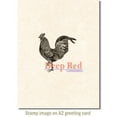 thumbnail image 3 of Deep Red Cling Stamp, 2" x 2", Rooster, 3 of 4