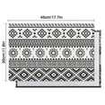 thumbnail image 6 of Black and White Geometric Boho Pattern Summer Placemats Table Placemats Set Of 4-Linen Kitchen Washable Placemats Table Mats 11.8"x17.7"Non-Slip Heat Resistant, 6 of 6