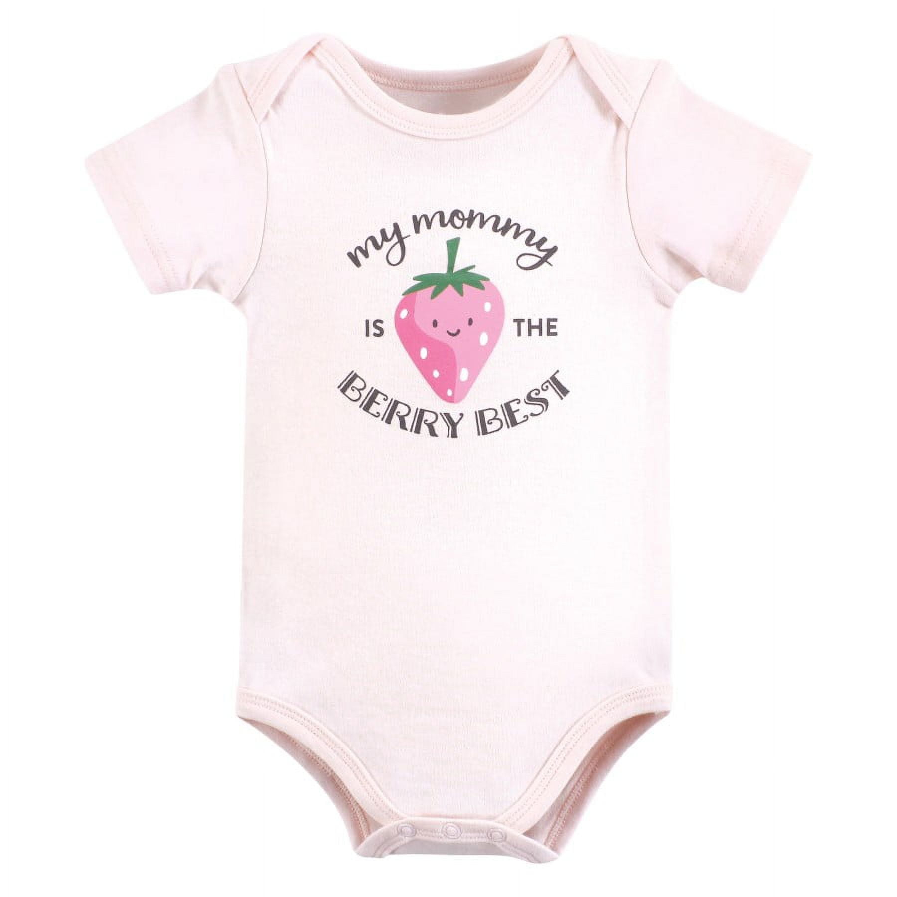 Hudson Baby Short Sleeve Bodysuits, 5-Pack, Newborn- 24 Months