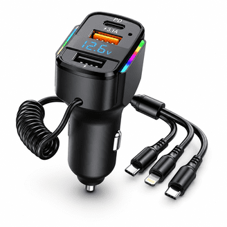 apple cigarette lighter adapter Apple MFi Certified] iPhone 15 Car Charger Fast Charging, 72W Dual USB-C  Power Cigarette Lighter Charger+2Pack Type-C Charge Cable for iPhone 15/15  Plus/15 Pro/15 Pro Max/iPad Pro/Air/Mini