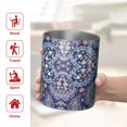 thumbnail image 5 of 12oz Coffee Tumblers Blue Ethnic Paisley and Floral Pattern Stainless Steel Vacuum Insulated Travel Tumbler Coffee Cups Mug with Lid and Straw with Cleaning Brush for Cold & Hot Drinks, 5 of 5
