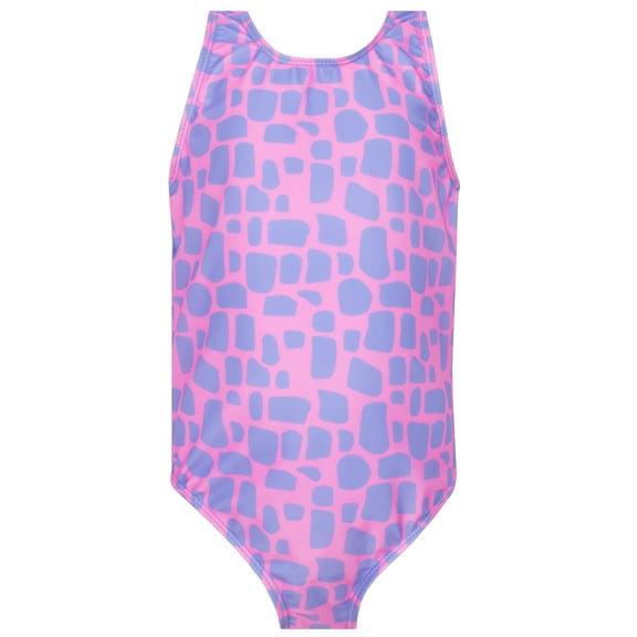 Harry Bear Girls Animal Print Swim Suit Pink Sizes 4-14