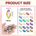 thumbnail image 2 of Uxcell 50Pcs Horse Eye Shape Rhinestones Glass Point Back Beads for Jewelry Making, Colorful 4x8mm, 2 of 6