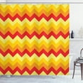 thumbnail image 1 of Ambesonne Yellow Chevron Shower Curtain, Warm Color Arrow, 69"Wx70"L, Red Apricot Marigold, 1 of 3