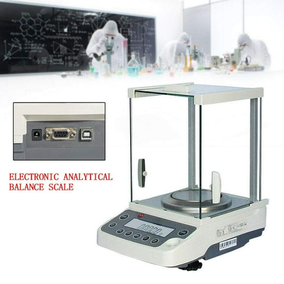 DENSET Analytical Balance Lab Scale Electronic Precision Scale120g x 0.0001g 0.1mg Digital Precision with Pan 110V