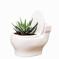 thumbnail image 5 of 2Pack White Ceramic Toilet Plant Pot/Bonsai Pot/Flower Pot/Succulent Planter Perfect Gifts for Women, Mom or Birthdays, 5 of 9