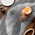 thumbnail image 3 of Grey Beach Coastal Table Runner 72 Inches, Summer Nautical Seaside Ocean Ombre Bed Runner Dresser Scarves Tabletop for Indoor Outdoor Parties/Ceremony/Banquet, 13" x 72", 3 of 9