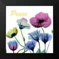 thumbnail image 2 of Koetsier, Albert 15x15 Black Modern Framed Museum Art Print Titled - Floral Rainbow Peace, 2 of 5