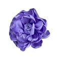 thumbnail image 4 of Broche de flores de tela para mujer, elegante accesorio para el cabello, flor de rosa de tela satinada Violeta, 4 of 9