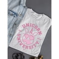 thumbnail image 3 of Unicorn University - Heart-Eyed Emoji Design Women's T-shirt, 3 of 4