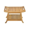 thumbnail image 2 of Grade-A Teak Wood Adelaide Shower Seat 24" Outdoor Patio Stool Bench, 2 of 4