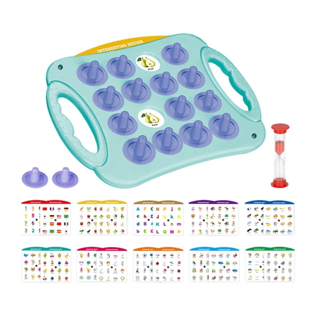 lionlar Match Memory Game Memory Memory Chess Board Game for Home Nurseries Ages 3-6 green