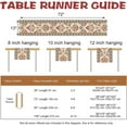 thumbnail image 3 of Boho Teal Dining Table Runner, Bohemian Burlap Kitchen Decoration, Vintage Indoor Outdoor Home Decor Party Supply 13.8 x 71 Inches, 3 of 6