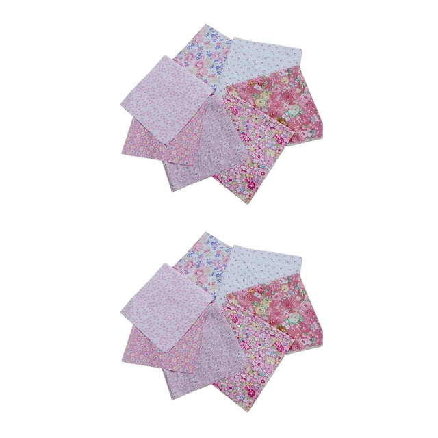 Billuyoard Paquete de 7 telas de algodón estampadas con estampado de flores, monedero, costura, acolchado, tela Floral, costura profesional, 50x50cm 2piezas Billuyoard CBP005410