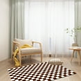 thumbnail image 3 of Joernso Floor Mat Retro Comfortable Rectangle Checkerboard Pattern Bedside Carpet for Bedroom, 3 of 8