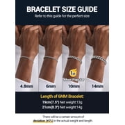 PROSTEEL Men Chain Bracelet Cuban Stainless Steel Curb Bracelet 6MM 7.5 inch Silver Wrist Bracelet Mens Birthday Father Day Graduation Jewelry Gifts for Him Dad Adults Age