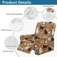 thumbnail image 5 of Jiueut Ghost Skull Pumpkin Sunflower Pattern Recliner Chair Slipcover, Black Cat Spider Web Soft Couch Protection Dustproof Reclining Chair Covers Halloween Decoration, 5 of 7