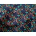 thumbnail image 4 of oneOone Silk Tabby Fabric Spiral & Floral Block Decor Fabric Printed BTY 42 Inch Wide, 4 of 4