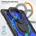thumbnail image 4 of Case for Samsung Galaxy Tab S11 Ultra 14.6 inch 2025, 360 Rotating Stand Handle Pencil Holder Shoulder Strap Heavy Duty Shockproof Cover, Dark Blue PC, 4 of 7