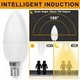 thumbnail image 4 of DYstyle Dusk to Dawn Night Light Bulbs E14/E27 Light Sensor Bulb 60w Equivalent LED Bulb Candelabra Bulb Base,Auto On and Off for Home,Outdoor,Yard Light, 4 of 7