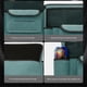 thumbnail image 4 of Organizador de cuero para asiento de coche con correas ajustables | Almacenamiento colgante multifunción para asientos delanteros o traseros | Para teléfono, juguetes, refrigerios y basura | Se, 4 of 7